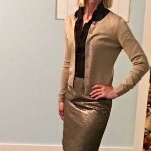 NY&Co Gold sparkly cardigan